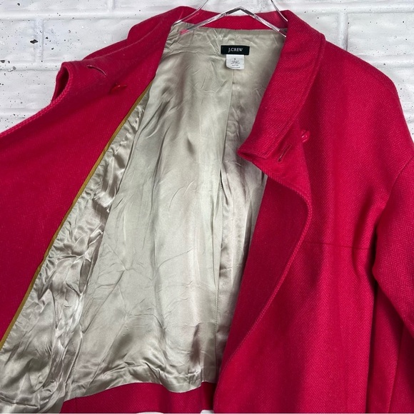 J.CREW Vintage Red Wool Crop cape style jacket | Women’s 8 - Picture 5 of 11